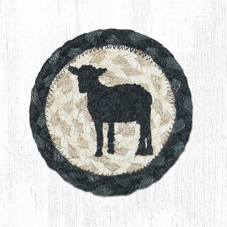 CAPITOL IMPORTING CO 5 x 5 in. Sheep Silhoutte Printed Round Coaster 31-IC459SS